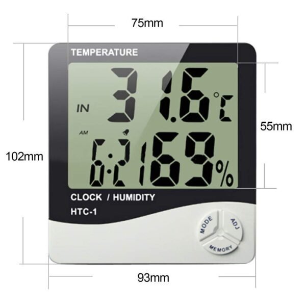 HTC-1 Digital LCD Thermometer Hygrometer Humidity Meter - Image 2