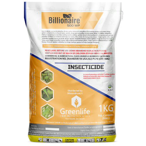 Billionaire 500 WP 1 Greenlife Billionaire 500WP Insectic packide